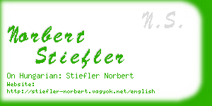 norbert stiefler business card
